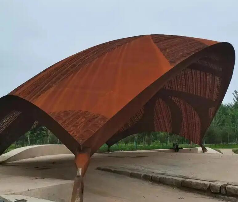 新龙镇耐候钢幕墙案例